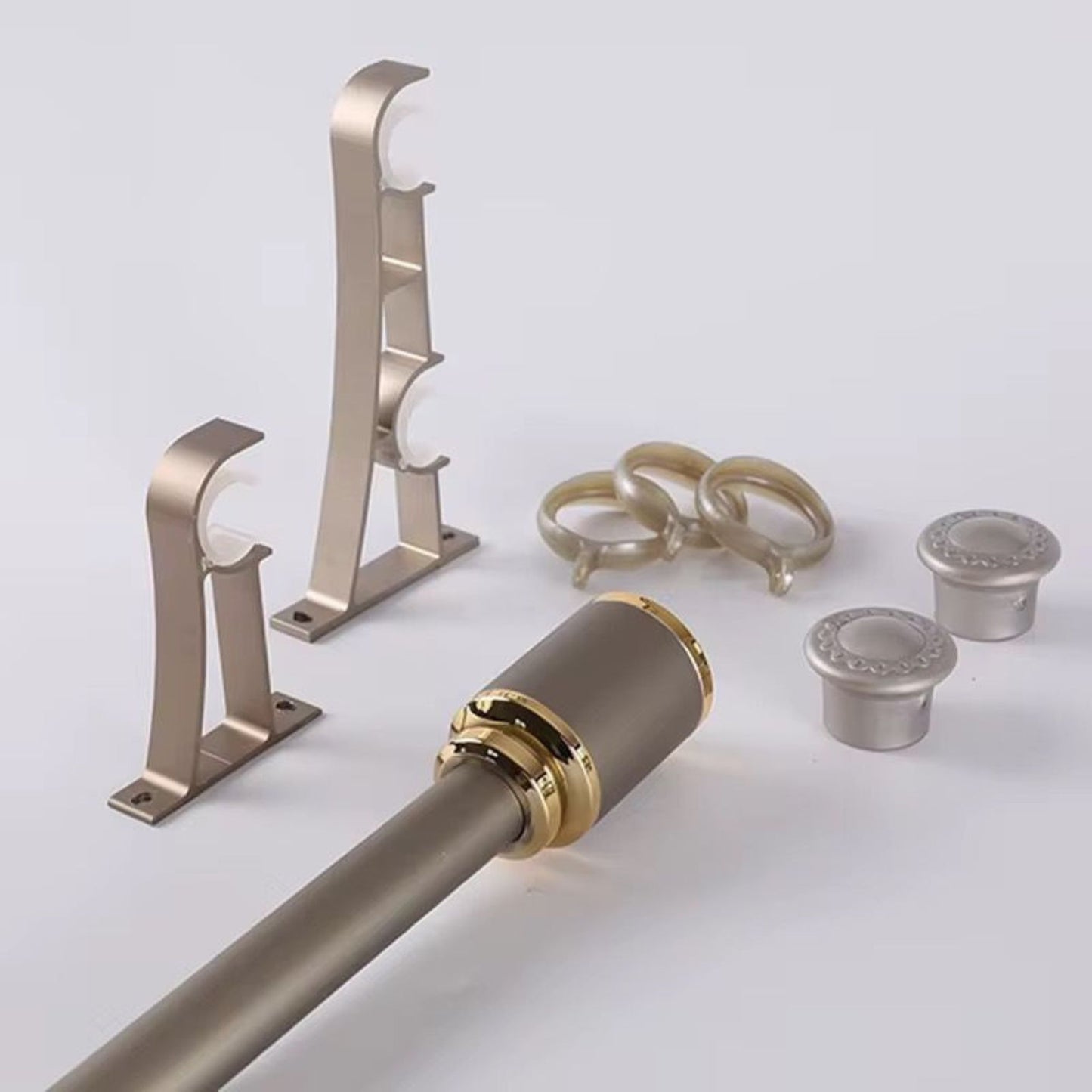 Colored Gray Curtain Brackets