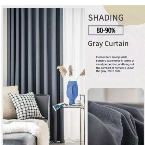 Sapphire Breeze Gray L Curtain 165x214cm 1pc.