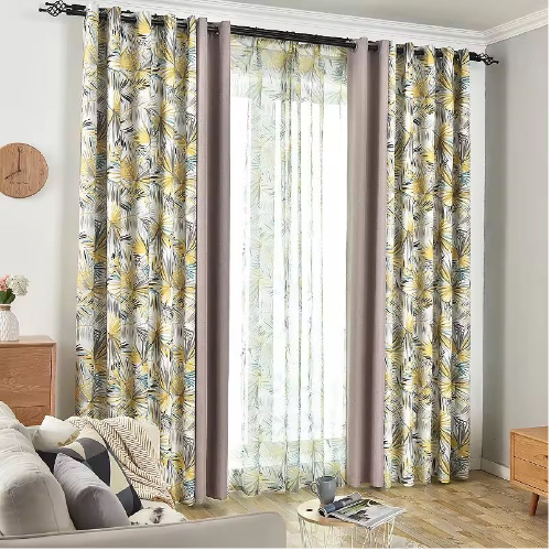 Yellow Shades Curtains 2pcs.