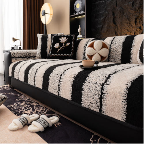 Sofa Cover Black&Cream