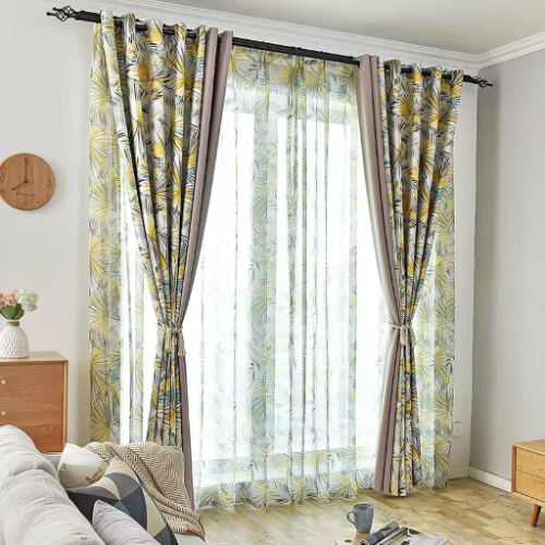 Golden Glow Sheer Curtain - 165cmx214cm/pc