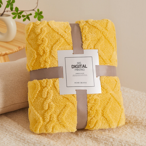 Single Size Yellow Soft Blanket