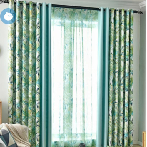 Green Shades Curtain 2pcs
