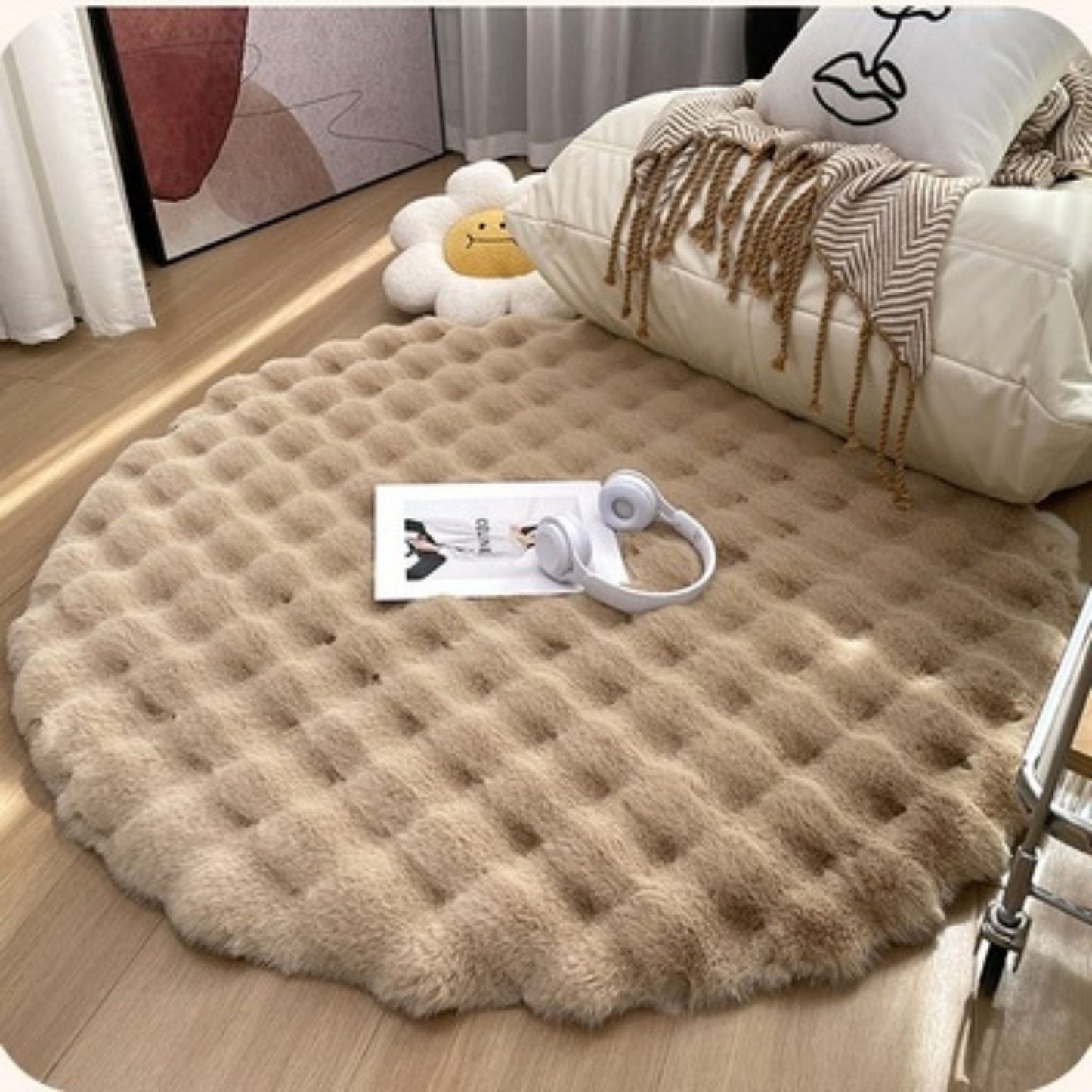 Round Fur Carpet 120CM