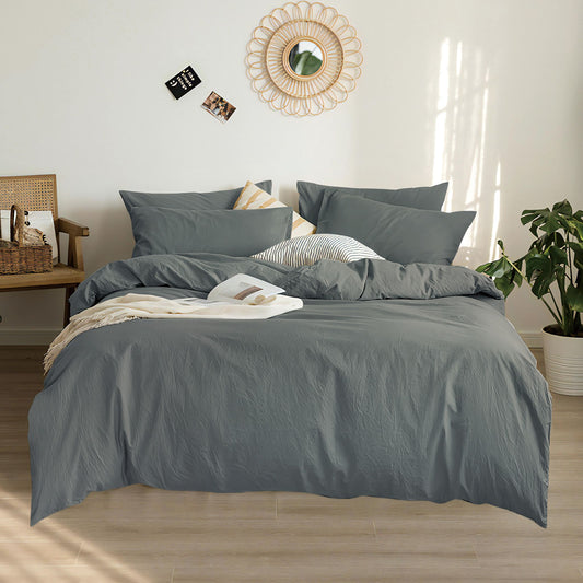 Microfibre Jasper Gray Bedsheet Set