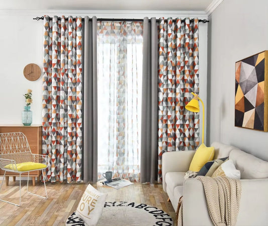 Red Haven Sheer Curtains 2pcs.