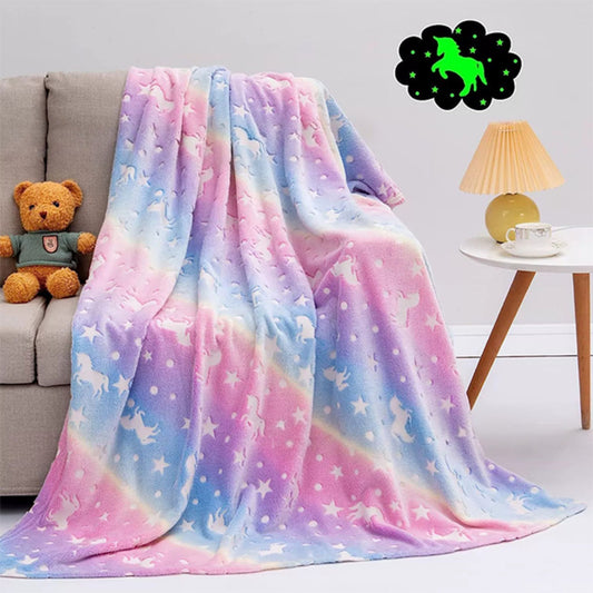 Glow Purple Stellar Blanket Single