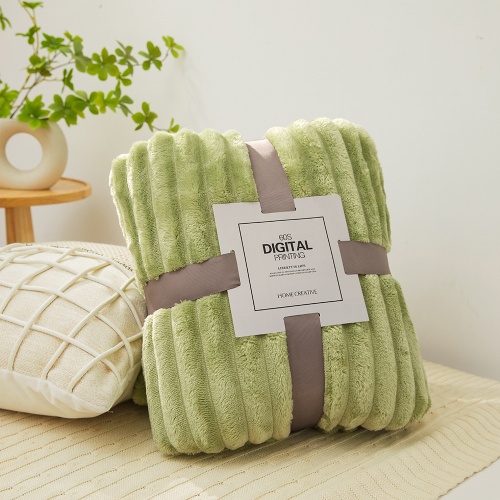 Striped S Flannel Fleece Blanket