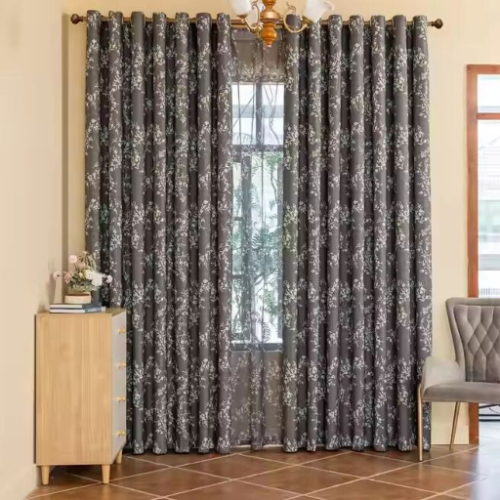 Charcoal Grace L Curtain 3pcs. 165x214cm